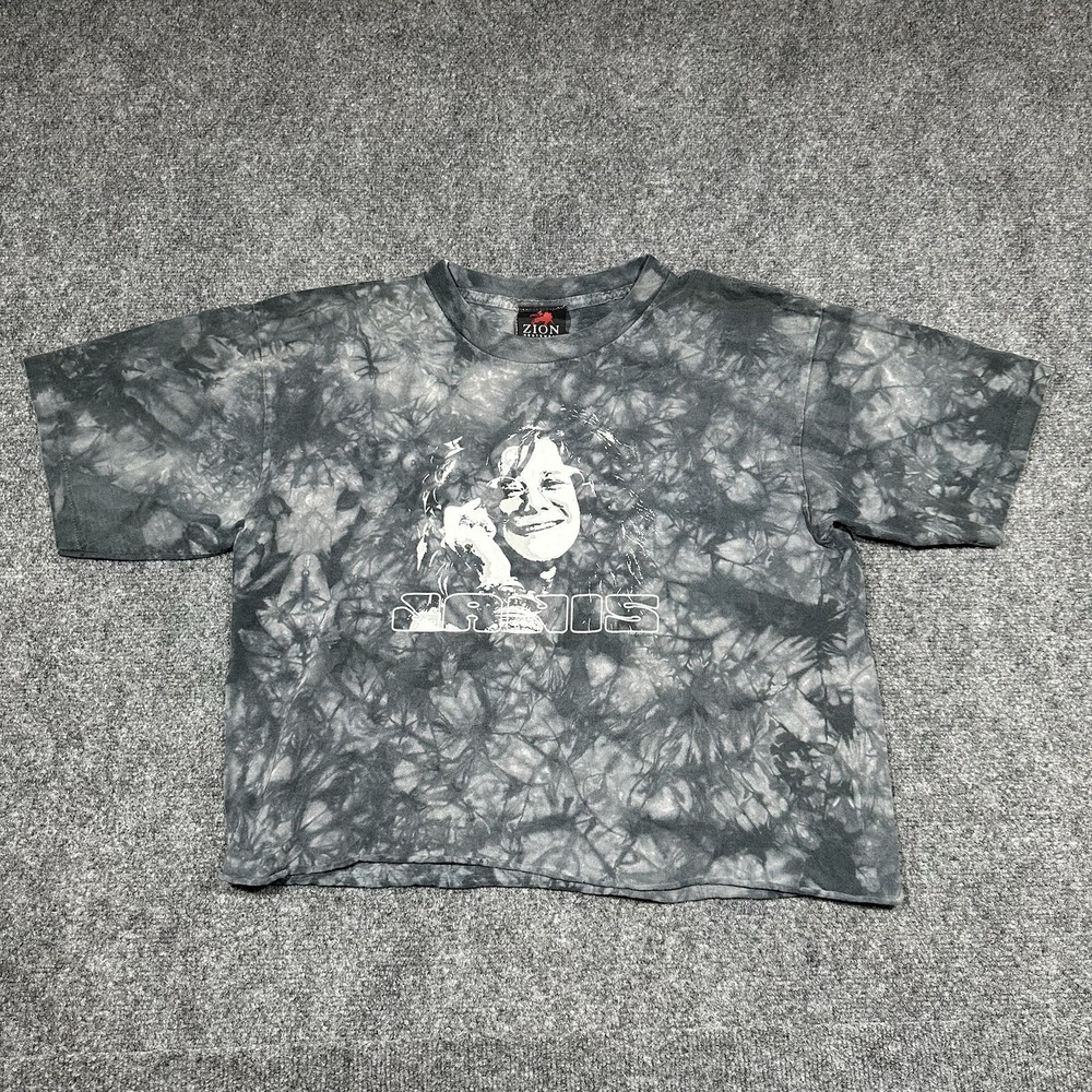 Zion Rootswear Vintage Style Janis Joplin Faded Tie Dye‎ Black And Gray Large